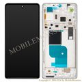 Lcd Motorola Edge 30 Pro with Touchscreen, lens and front frame (Service pack) White