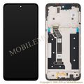 Lcd Motorola Moto G35 with Touchscreen, lens and front frame (Service pack) Black