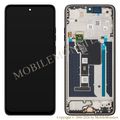 Lcd Motorola Moto G56 with Touchscreen, lens and front frame (Service pack) Black