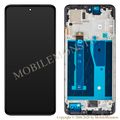 Lcd Motorola Moto G84 with Touchscreen, lens and front frame (Service pack) Black