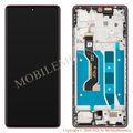 Lcd Motorola Moto G85 with Touchscreen, lens and front frame (Service pack) Red
