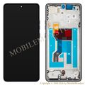 Lcd Motorola Moto G86 with Touchscreen, lens and front frame (Service pack) Gray