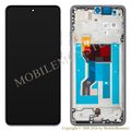 Lcd Motorola Moto G86 with Touchscreen, lens and front frame (Service pack) Blue