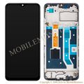 Displejs Oppo A17 ar Skārienjūtīgo stiklu un apkart ramiti (Service pack) Melns