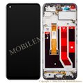 Displejs Oppo A53 4G ar Skārienjūtīgo stiklu un apkart ramiti, (Service pack) Melns 
