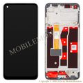 Displejs Oppo A55 ar Skārienjūtīgo stiklu un apkart ramiti (Service pack) Melns