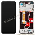 Displejs Oppo A76 ar Skārienjūtīgo stiklu un apkart ramiti, (Service pack) Melns 