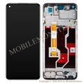 Lcd Oppo A96 with Touchscreen, lens and front frame (Service pack) Black