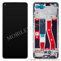 Displejs Oppo Reno5 Lite ar Skārienjūtīgo stiklu un apkart ramiti (Service pack) Melns
