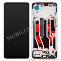 Displejs Oppo Reno8 4G ar Skārienjūtīgo stiklu un apkart ramiti, (Service pack) Melns 