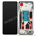 Displejs Oppo Reno8 ar Skārienjūtīgo stiklu un apkart ramiti (Service pack) Melns