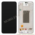 Дисплей Samsung SM-A376B Galaxy A37 5G с Тачскрином, стеклом и рамкой (Service pack) Белый