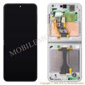 Displejs Samsung SM-F741 Galaxy Z Flip 6 5G ar Skārienjūtīgo stiklu un apkart ramiti (Service pack) Sudrabs