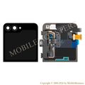 Displejs Samsung SM-F741 Galaxy Z Flip 6 5G ar Skārienjūtīgo stiklu un apkart ramiti SUB outer Melns