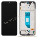 Displejs Xiaomi Redmi Note 14 4G (24117RN76E) ar Skārienjūtīgo stiklu un apkart ramiti (Service pack) EU versija Melns