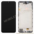 Displejs Samsung SM-A175 Galaxy A17 4G ar Skārienjūtīgo stiklu un apkart ramiti, (Service pack) Melns