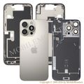 Korpuss iPhone 16 Pro Max Baterijas vāciņš Videja daļa (Lietots A stavoklis) Titanium Korpuss iPhone 16 Pro Max Baterijas vāciņš Videja daļa (Lietots A stavoklis) Titanium