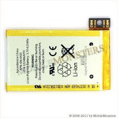 Battery iPhone 3gs 1200mAh Li-Ion P/n 616-0435