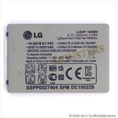 Аккумулятор LG GT540 Optimus 1500mAh Li-Ion plastik LGIP-400N