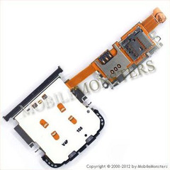 Tastatūras plate Nokia C3-01 Sim un Memory card reader