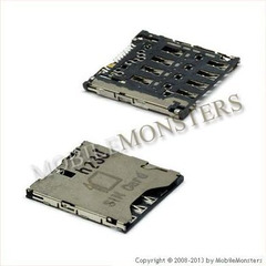 Коннектор HTC One S Sim card reader