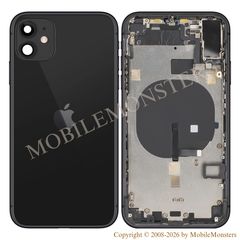 Корпус iPhone 11 (A2221) Средняя часть, Крышка батареи, (Пользованый состояние А) Чёрный 