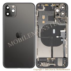 Корпус iPhone 11 Pro Max (A2218) Средняя часть, Крышка батареи, (Пользованый состояние А) Чёрный 