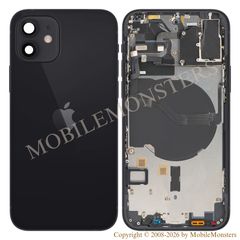 Корпус iPhone 12 (A2403) Средняя часть, Крышка батареи, (Пользованый состояние А) Чёрный