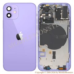 Корпус iPhone 12 (A2403) Средняя часть, Крышка батареи, (Пользованый состояние А) Фиолетовый