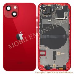 Korpuss iPhone 13 (A2633) Videja daļa Baterijas vāciņš Sarkans