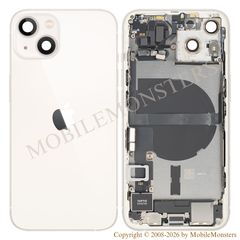 Korpuss iPhone 13 (A2633) Videja daļa Baterijas vāciņš Balts