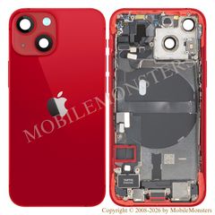 Korpuss iPhone 13 Mini (A2628) Videja daļa, Baterijas vāciņš, (Lietots A stavoklis) Sarkans