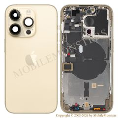 Корпус iPhone 14 Pro (A2890) Средняя часть Крышка батареи Золотая