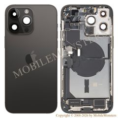 Корпус iPhone 14 Pro Max (A2894) Средняя часть Крышка батареи Чёрная