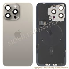 Korpuss iPhone 15 Pro Max Baterijas vāciņš (Lietots A stavoklis) Titanium