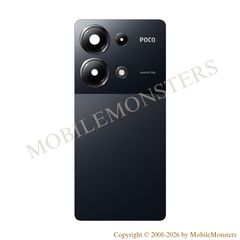Korpuss Xiaomi Poco M6 Pro (2312FPCA6G) Baterijas vāciņš (Service pack) Melns