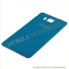 Korpuss Samsung SM-G850F Galaxy Alpha Baterijas vāciņš Zils