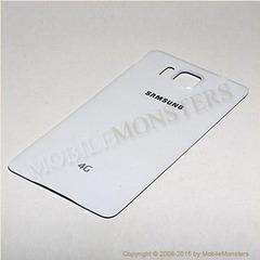 Korpuss Samsung SM-G850F Galaxy Alpha Baterijas vāciņš Balts