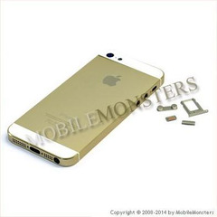 Korpuss iPhone 5 (A1429) Baterijas vāciņš OEM Zelts