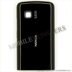 Korpuss Nokia C5-03 Baterijas vāciņš Melns