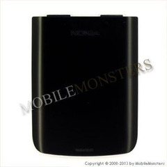 Korpuss Nokia E6 Baterijas vāciņš Melns
