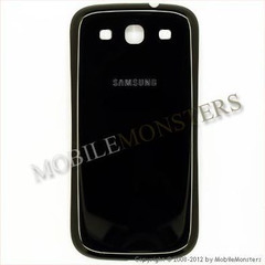 Korpuss Samsung i9300 Galaxy S III (S3) Baterijas vāciņš Melns
