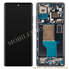Lcd Motorola Edge 30 Ultra with Touchscreen, lens and front frame (Service pack) Black