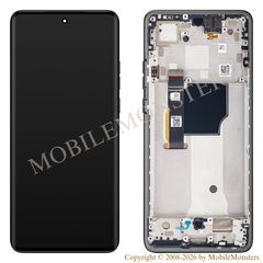 Lcd Motorola Edge 40 Neo with Touchscreen, lens and front frame (Service pack) Black