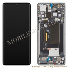 Displejs Motorola Edge 50 ar Skārienjūtīgo stiklu un apkart ramiti (Service pack) Pelēks