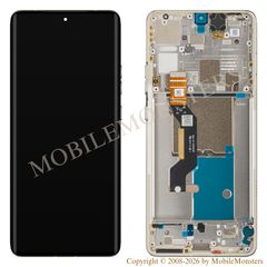 Displejs Motorola Edge 50 Pro ar Skārienjūtīgo stiklu un apkart ramiti (Service pack) Zelts