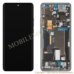 Lcd Motorola Edge 50 Ultra with Touchscreen, lens and front frame (Service pack) Gray