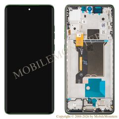 Displejs Motorola Edge 60 ar Skārienjūtīgo stiklu un apkart ramiti (Service pack) Zaļš