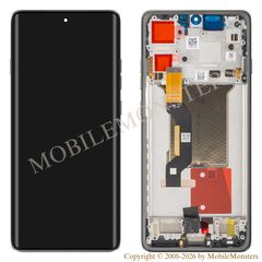 Displejs Motorola Edge 60 Pro ar Skārienjūtīgo stiklu un apkart ramiti (Service pack) Pelēks