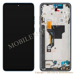 Дисплей Motorola Moto G Stylus 5G (2025) с Тачскрином, стеклом и рамкой (Service pack) Синий